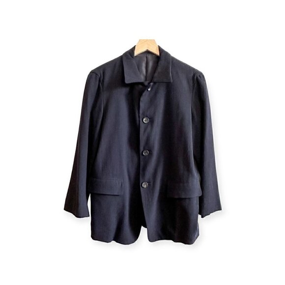 Vintage 1996 A/W Collection Y's Yohji Yamamoto Navy Wool Jacket, Women's, Size M - Picture 1 of 14